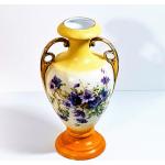 Vases violets à fleurs en porcelaine à motif Autriche 