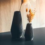 Vases design marron en bois recyclé de 18 cm éco-responsable modernes 