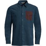 Chemises Vaude Mineo bleues en velours bio éco-responsable Taille XL look urbain pour homme 