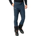 Pantalons de ski Vaude Larice bleus en shoftshell coupe-vents respirants éco-responsable Taille XXL pour homme 