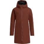 Vestes d'hiver Vaude Mineo marron imperméables coupe-vents respirantes vegan éco-responsable Taille XS look urbain pour femme 
