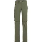 Pantalons classiques Vaude Farley verts éco-responsable stretch Taille XXL petite pour femme 