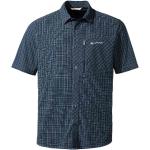 Chemises Vaude Seiland bleues à carreaux à carreaux éco-responsable Taille S pour homme 
