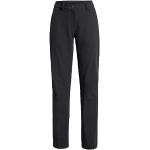 Pantalons de randonnée Vaude Strathcona noirs en shoftshell imperméables coupe-vents respirants Taille XL pour femme 