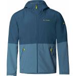Vestes de randonnée Vaude Neyland bleues imperméables coupe-vents respirantes éco-responsable Taille L pour homme 