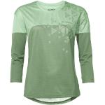 T-shirts techniques Vaude verts en polyester à manches trois-quart Taille L pour femme 