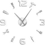 Horloges design argentées modernes 