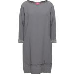Robes courtes VDP Club grises en viscose à strass courtes à manches trois-quart Taille S pour femme 