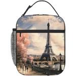 Lunch Bags en tissu Tour Eiffel look vintage pour homme 
