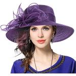 Chapeaux de mariage violets en polyester Tailles uniques look fashion pour femme 