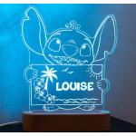StarMaker Lampe Stitch personnalisée prénom - Cadeau Stitch enfant Veilleuse personnalisable décoration lumineuse LED lampe Lilo et Stitch (RGB 7 couleurs)