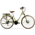 Vélos électriques vert olive 300 Wh 8 vitesses en promo 