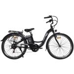 Vélos électriques noirs en aluminium moteur moyeu arrière 