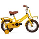 Vélos jaunes en bambou à frein à rétropédalage enfant 12 pouces 
