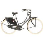 Vélos Ortler noirs en acier à frein à rétropédalage hollandais 