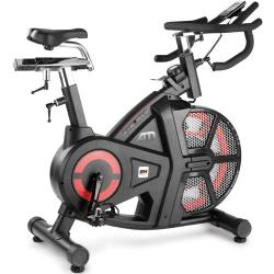 Moma Bikes Vélo d'appartement INDOOR-24 avec Volant d'inertie de 24kg Ecran  LCD 4 capteurs cardiaques intégrés au guidon selle ergonomique