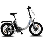 Velo pliant electrique urbanbiker mini t 20 blanc batterie 540wh moteur 250w 155 175 cm