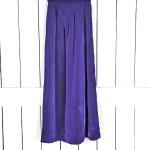 Jupes longues violettes en velours look vintage pour femme 