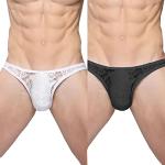 Strings taille basse blancs Tailles uniques look sexy pour homme 