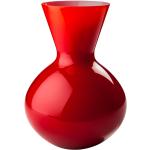 Vases en opaline Venini rouges en verre de 36 cm 