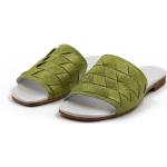 Sandales plates vertes en cuir Pointure 35 pour femme 