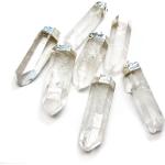 Pendentifs perle argentés en cristal à perles en lot de 5 