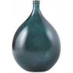 Vente-unique - Vase Dame-Jeanne en verre recyclé 34L - H.56 cm - SILICE - Bleu canard