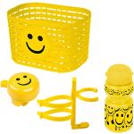 Ventura Unisexe - Bébé Smile Kit d'accessoires pour vélo enfant - Panier cloche - Gourde - Jaune