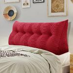 Têtes de lit capitonnées Vercart rouges en velours modernes 