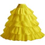 Robes de bal longues de mariée jaunes à volants Tailles uniques look Rock pour femme 