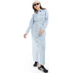 Robes Vero Moda bleues en denim à manches longues à manches longues Taille XL classiques pour femme 