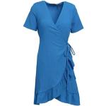 Robes courtes Vero Moda bleu électrique éco-responsable courtes à manches courtes Taille XS pour femme 