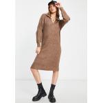 Robes en maille Vero Moda marron longues à col roulé Taille XL look casual pour femme en promo 