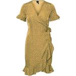 Mini robes Vero Moda dorées en polyester minis Taille L look casual pour femme en promo 