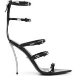 Sandales à talons de créateur Versace noires à bouts ouverts Pointure 40 pour femme en promo 