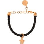 Bracelets de créateur Versace noirs en cuir 