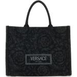 Cabas en toile de créateur Versace noirs en toile pour femme 