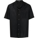 Chemises de créateur Versace noires imprimées à manches courtes Taille XL classiques pour homme 