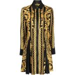 Robes plissées de créateur Versace jaunes à manches longues Taille XXL classiques pour femme 