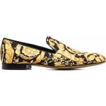 Chaussures casual de créateur Versace jaunes en cuir de veau à bouts en amande Pointure 44,5 look casual pour homme 