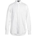 Chemises unies de créateur Versace blanches en coton à manches longues classiques pour homme 