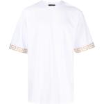Chemises de créateur Versace blanches stretch à manches courtes Taille 3 XL pour homme 