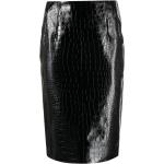 Jupes mi-longues de créateur Versace noires à effet crocodile mi-longues Taille XL pour femme en promo 