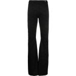 Pantalons de créateur Versace noirs en viscose stretch Taille XL W42 coupe bootcut pour femme en promo 