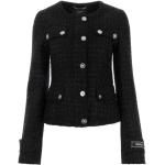 Vestes en tweed de créateur Versace noires en tweed Taille XS look fashion pour femme 