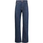 Jeans droits de créateur Versace bleu indigo W33 L34 pour homme 