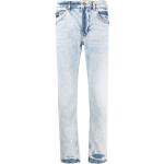 Jeans droits Versace Jeans bleues claires délavés stretch W32 L33 pour homme 