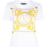 T-shirts à imprimés Versace Jeans blancs en jersey à manches courtes à col rond pour femme 