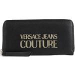 Portefeuilles Versace Jeans noirs en fibre synthétique en cuir look fashion pour femme 