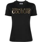 T-shirts à imprimés Versace Jeans noirs en jersey à manches courtes à col rond pour femme 